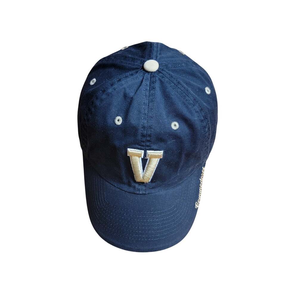 Vintage Vanderbilt Commodores Top of the World Strapback Hat Navy Blue Gold V